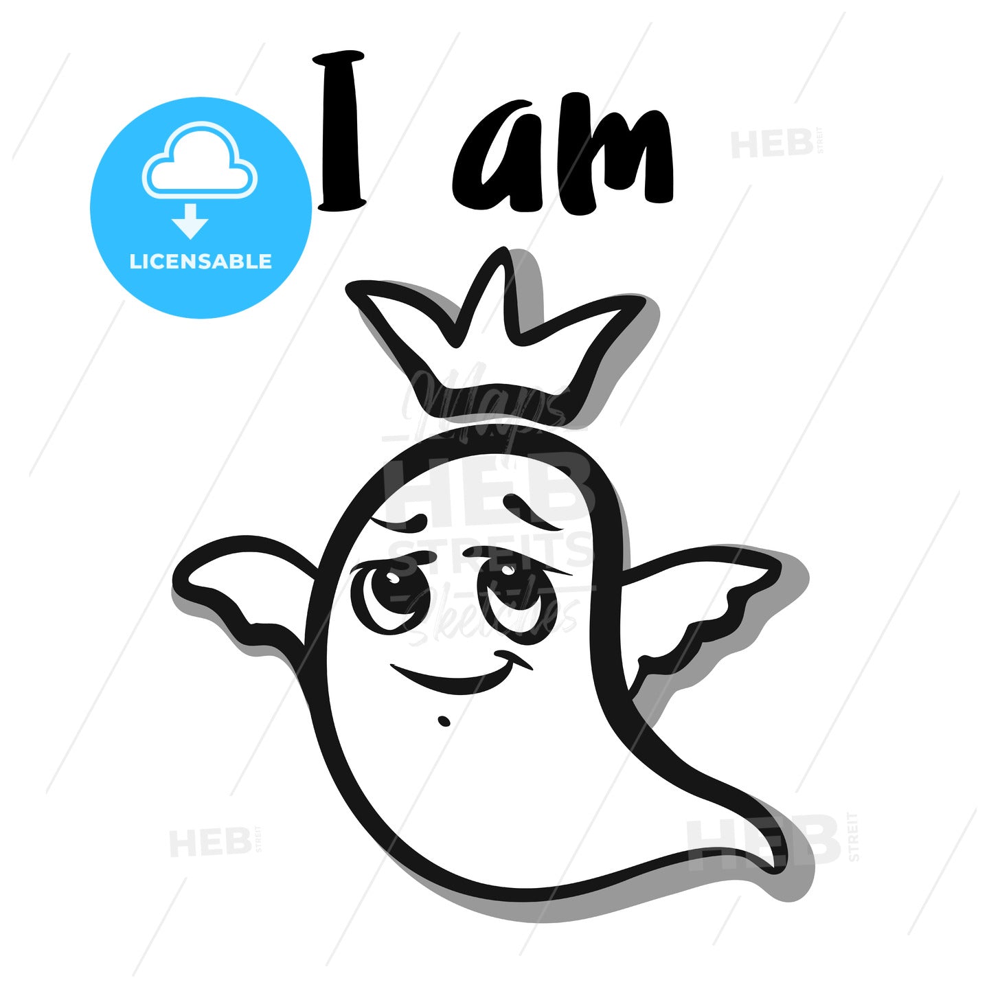 I am King ghost icon – instant download