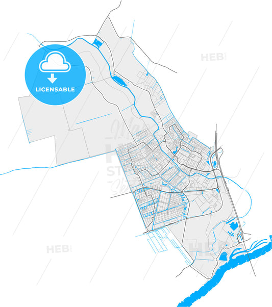 IJsselstein, Utrecht, Netherlands, high quality vector map