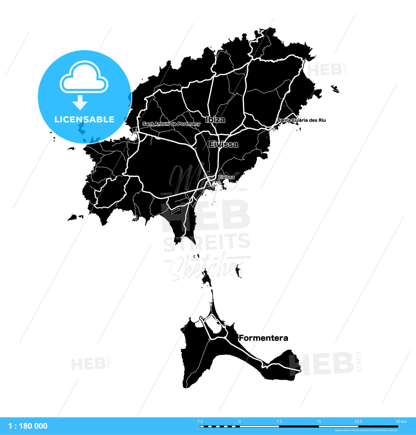 Ibiza Islan map