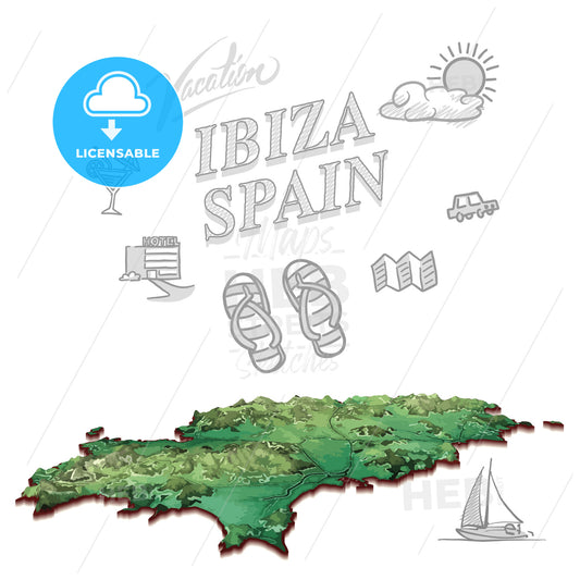 Ibiza, Spain, travel marketing cover – instant download