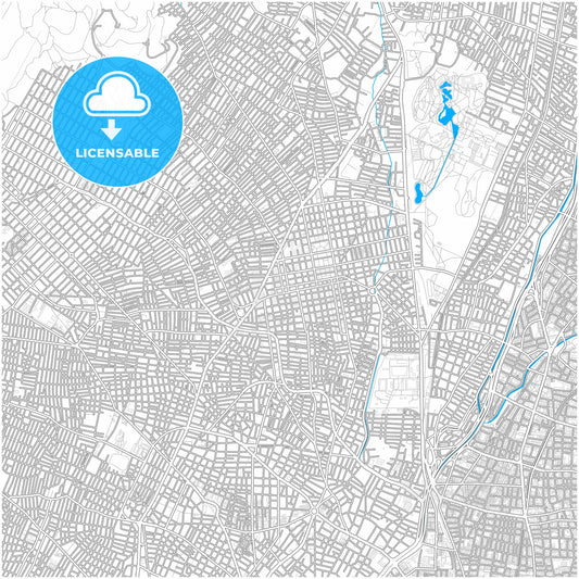 Ilio, Attica, Greece, city map with high quality roads.