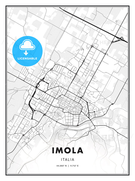 Imola, Italy, Modern Print Template in Various Formats - HEBSTREITS Sketches