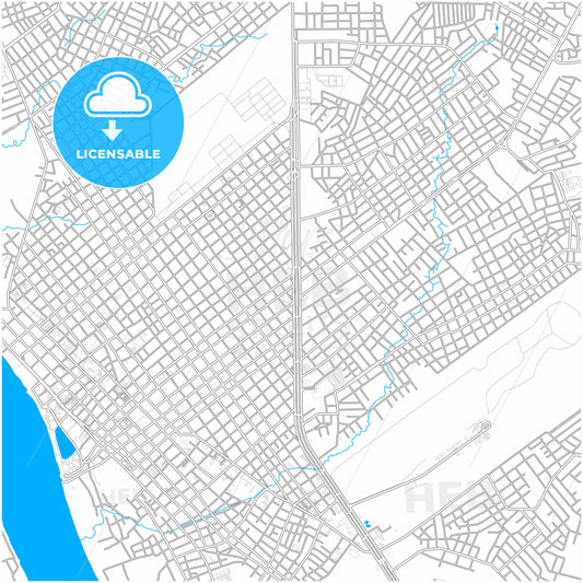 Imperatriz, Brazil, city map with high quality roads.