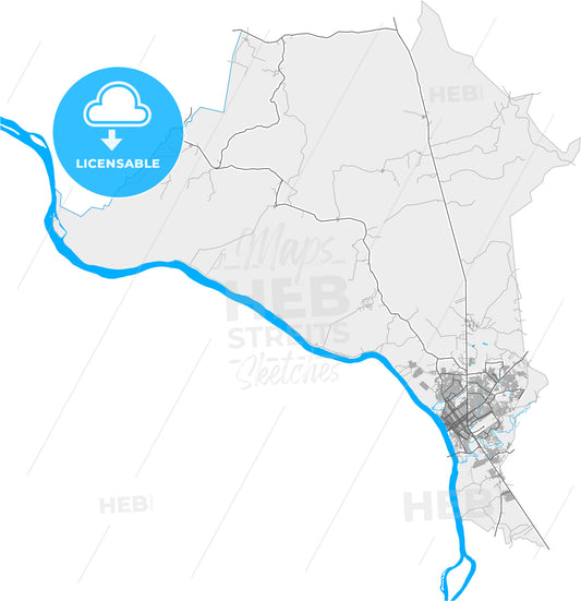 Imperatriz, Brazil, high quality vector map