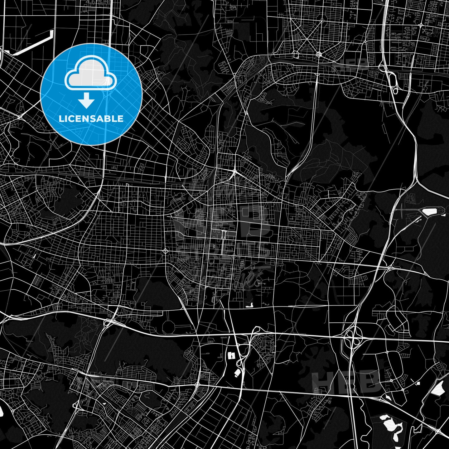 Incheon Vector Map Incheon, South Korea Pdf Vector Map Black And White – HEBSTREITS