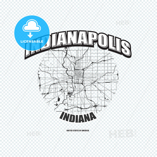 Indianapolis, Indiana, logo artwork – instant download