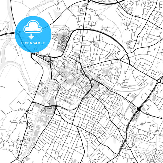 Downtown map of Gloucester, light