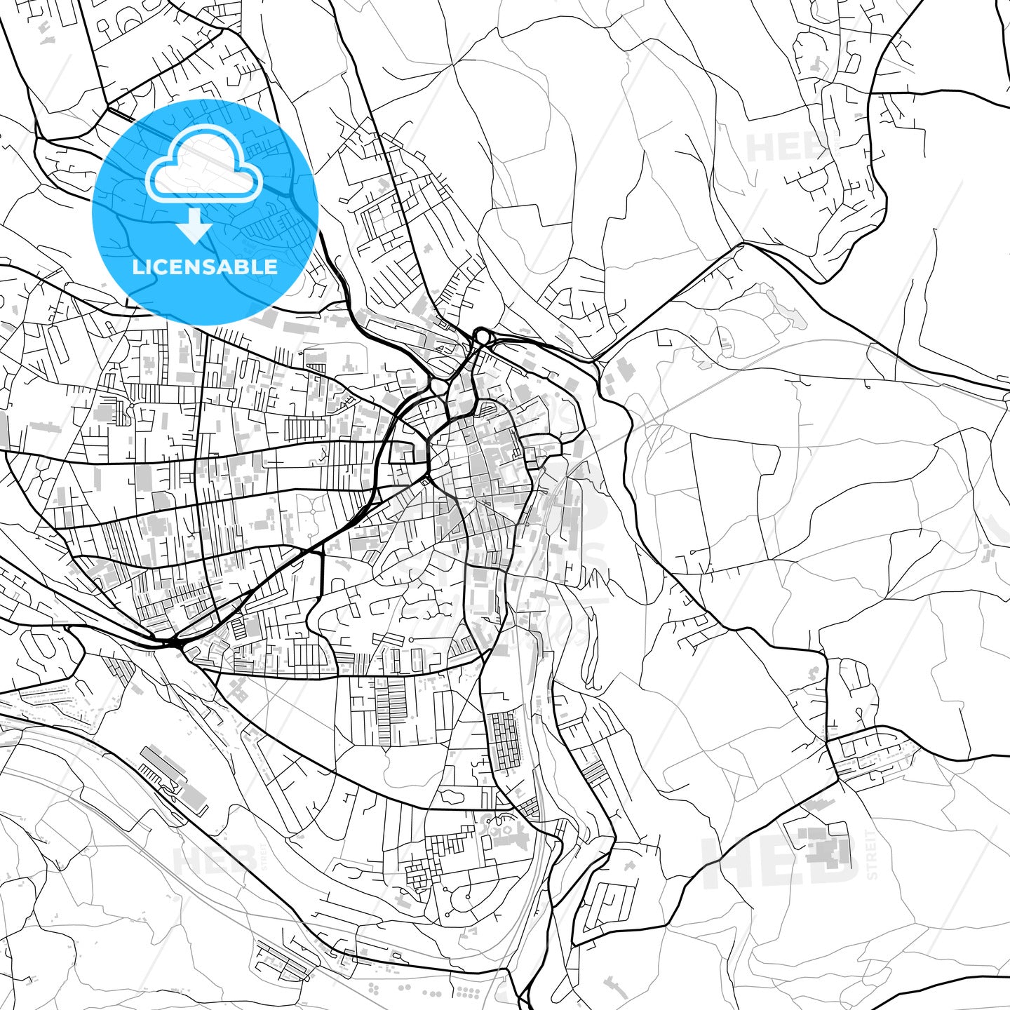Downtown Map Of Halifax, Light – HEBSTREITS