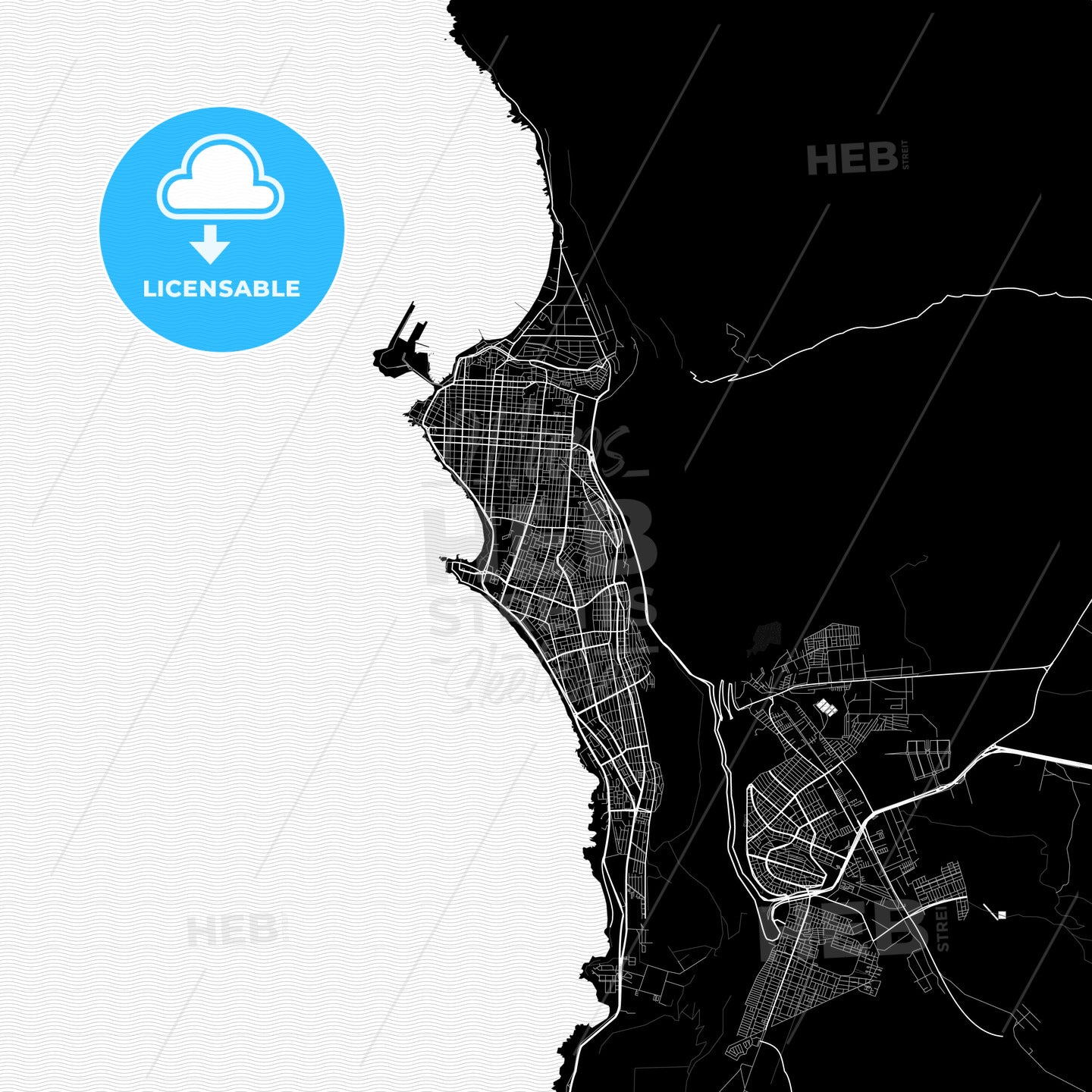 Iquique, Chile PDF map