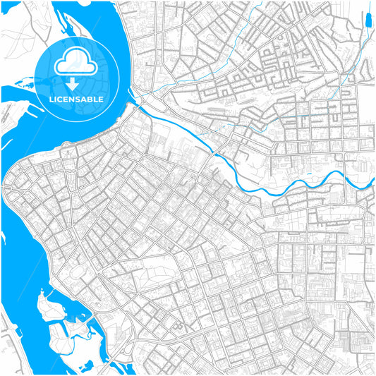 Irkutsk, Irkutsk Oblast, Russia, city map with high quality roads.