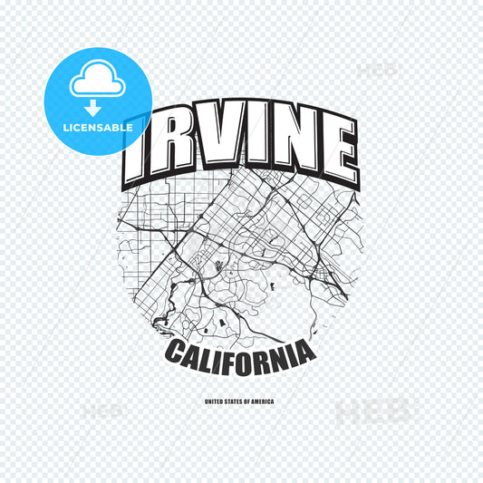 Irvine, California, logo artwork – instant download