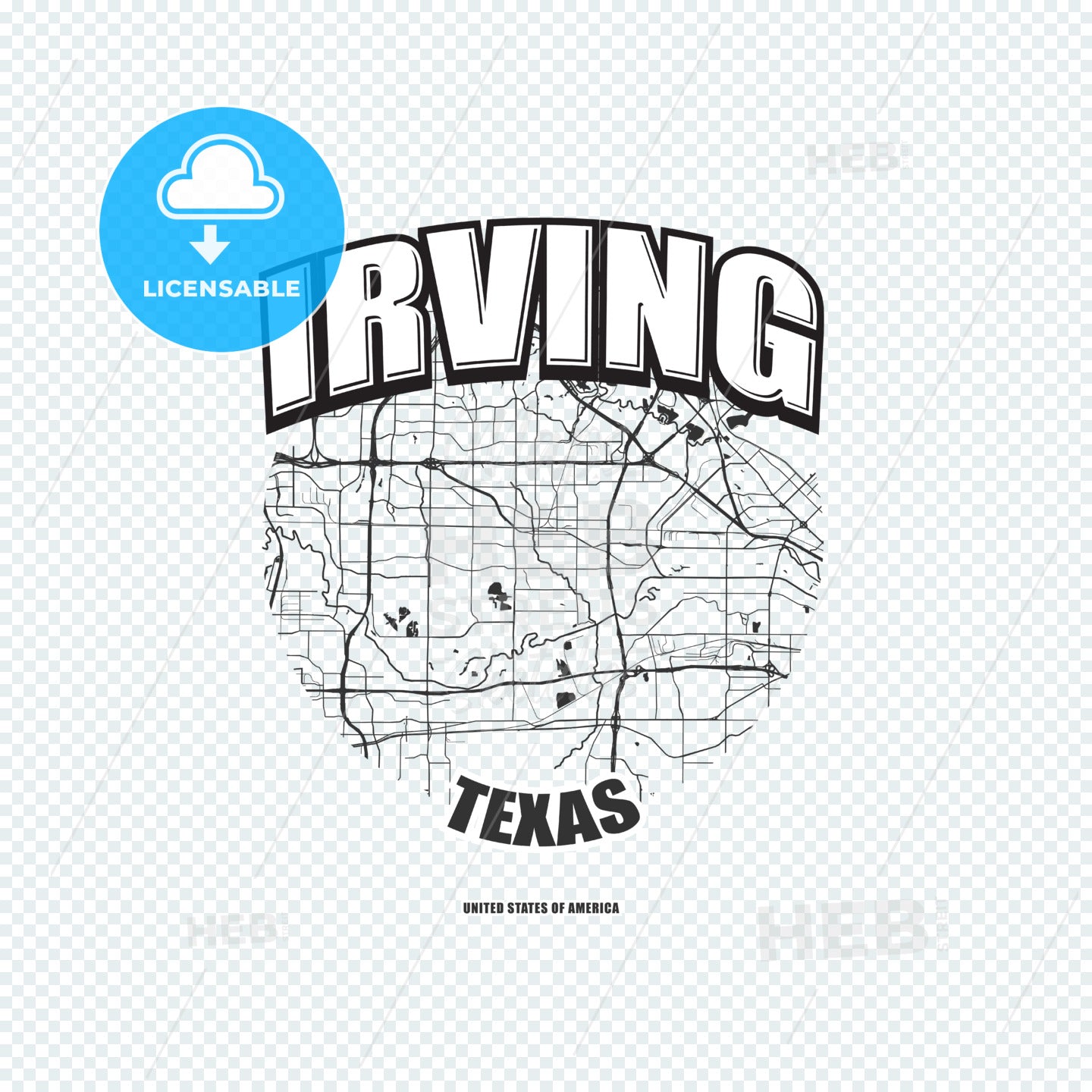 Irving, Texas, logo artwork – instant download