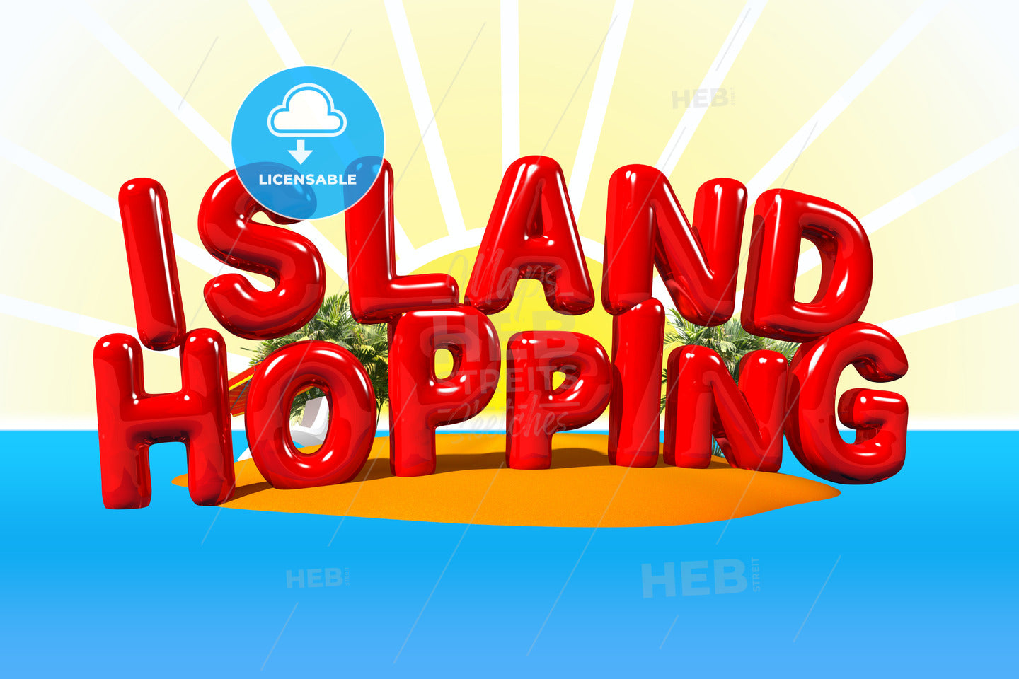 Island Hopping in Big Letters – instant download