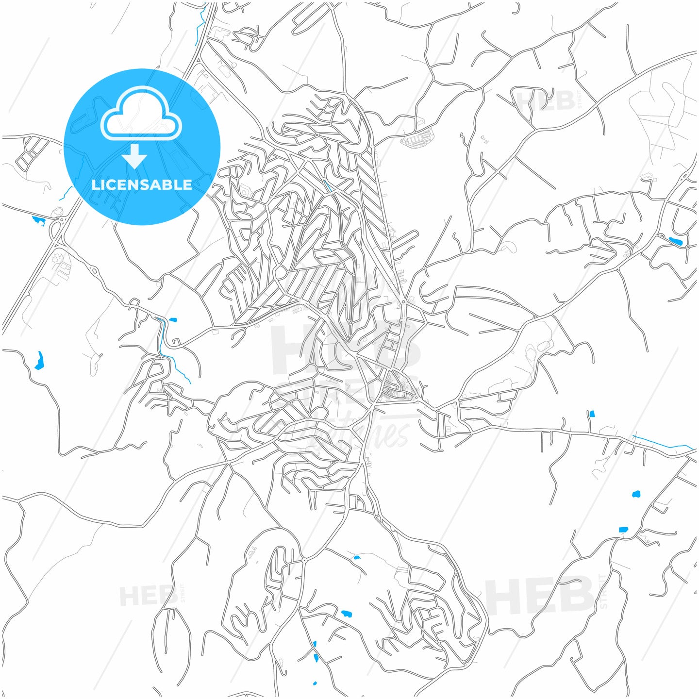 Itapecerica da Serra, Brazil, city map with high quality roads.