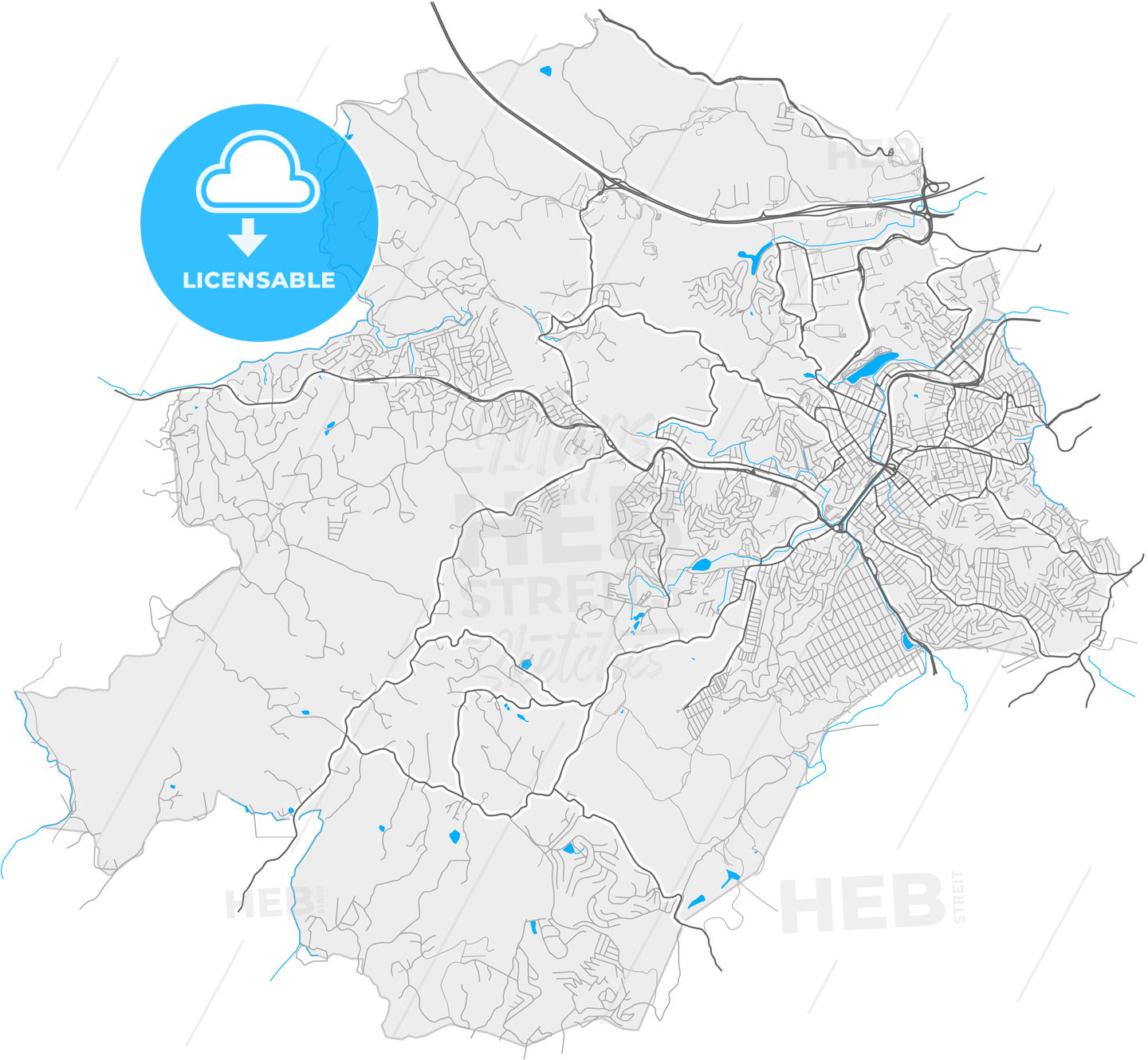 Itapevi, Brazil, high quality vector map