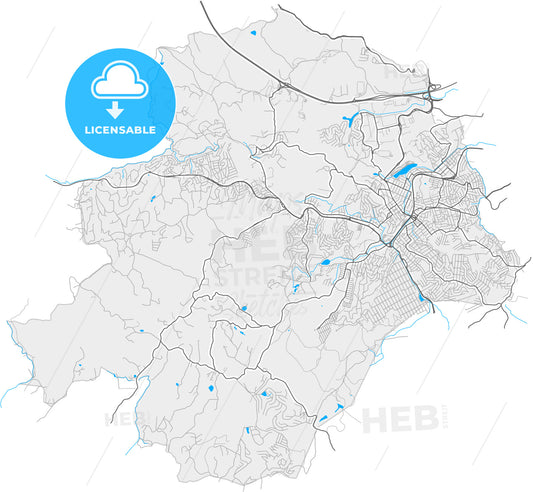 Itapevi, Brazil, high quality vector map