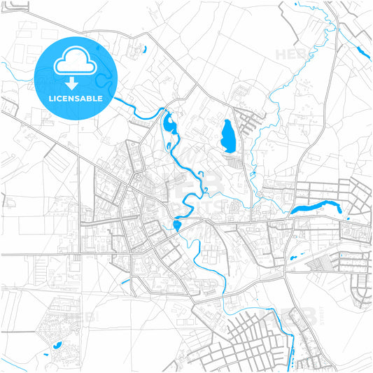 Ivanteyevka, Moscow Oblast, Russia, city map with high quality roads.