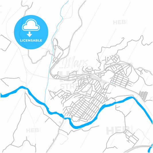 Japeri, Brazil, city map with high quality roads.