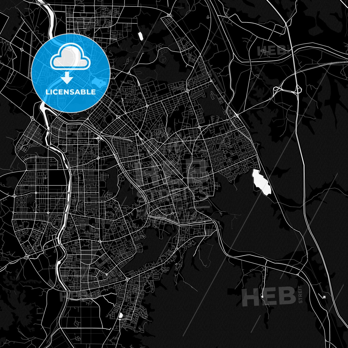 Jeonju, South Korea PDF map