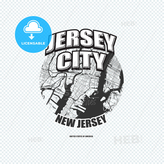 Jersey City, New Jersey, logo artwork – instant download