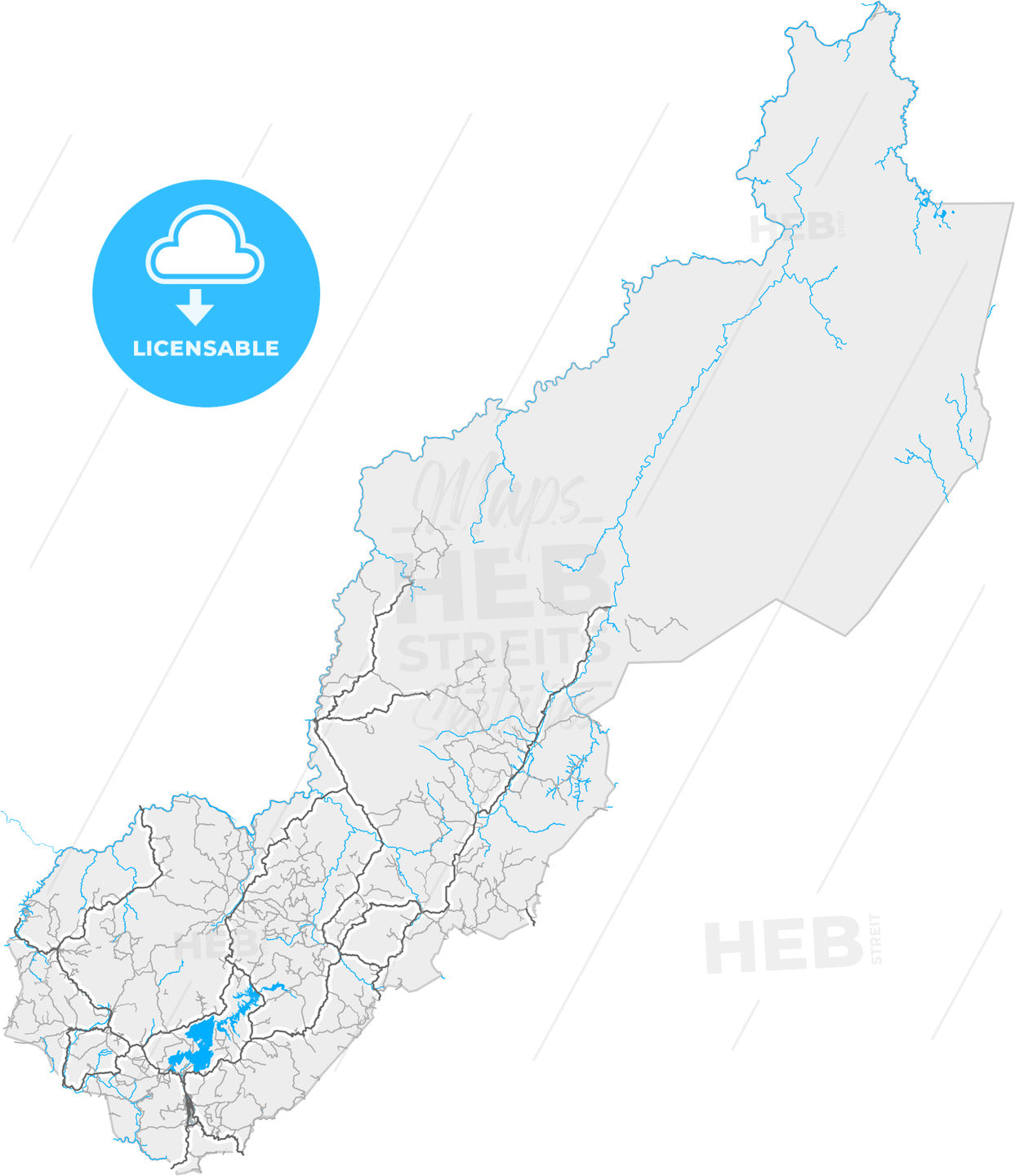 Jinotega, Jinotega, Nicaragua, high quality vector map