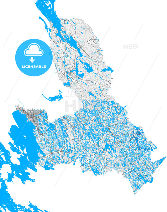 Joensuu, Finland, high quality vector map