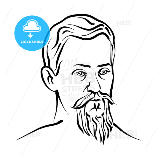 Johannes Kepler Modern Vector Drawing