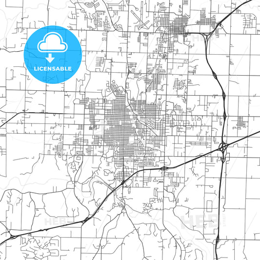 Joplin, Missouri - Area Map - Light