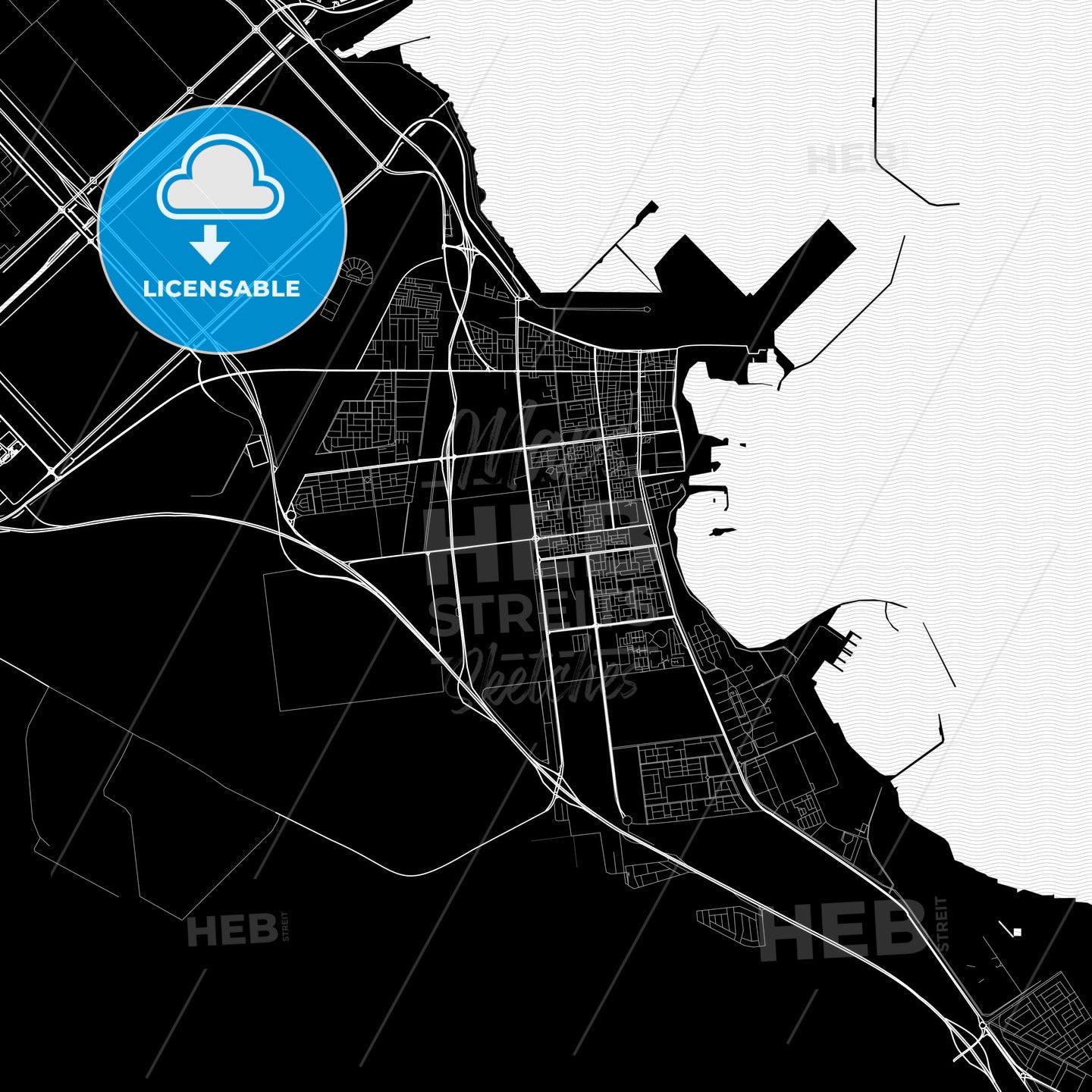 Jubail, Saudi Arabia PDF map