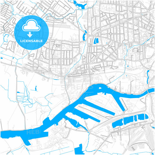 Kaliningrad, Kaliningrad Oblast, Russia, city map with high quality roads.