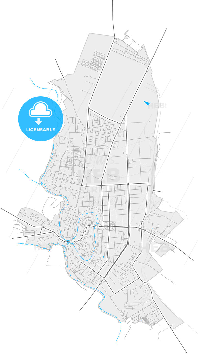 Kamianets-Podilskyi, Khmelnytskyi Oblast, Ukraine, high quality vector map