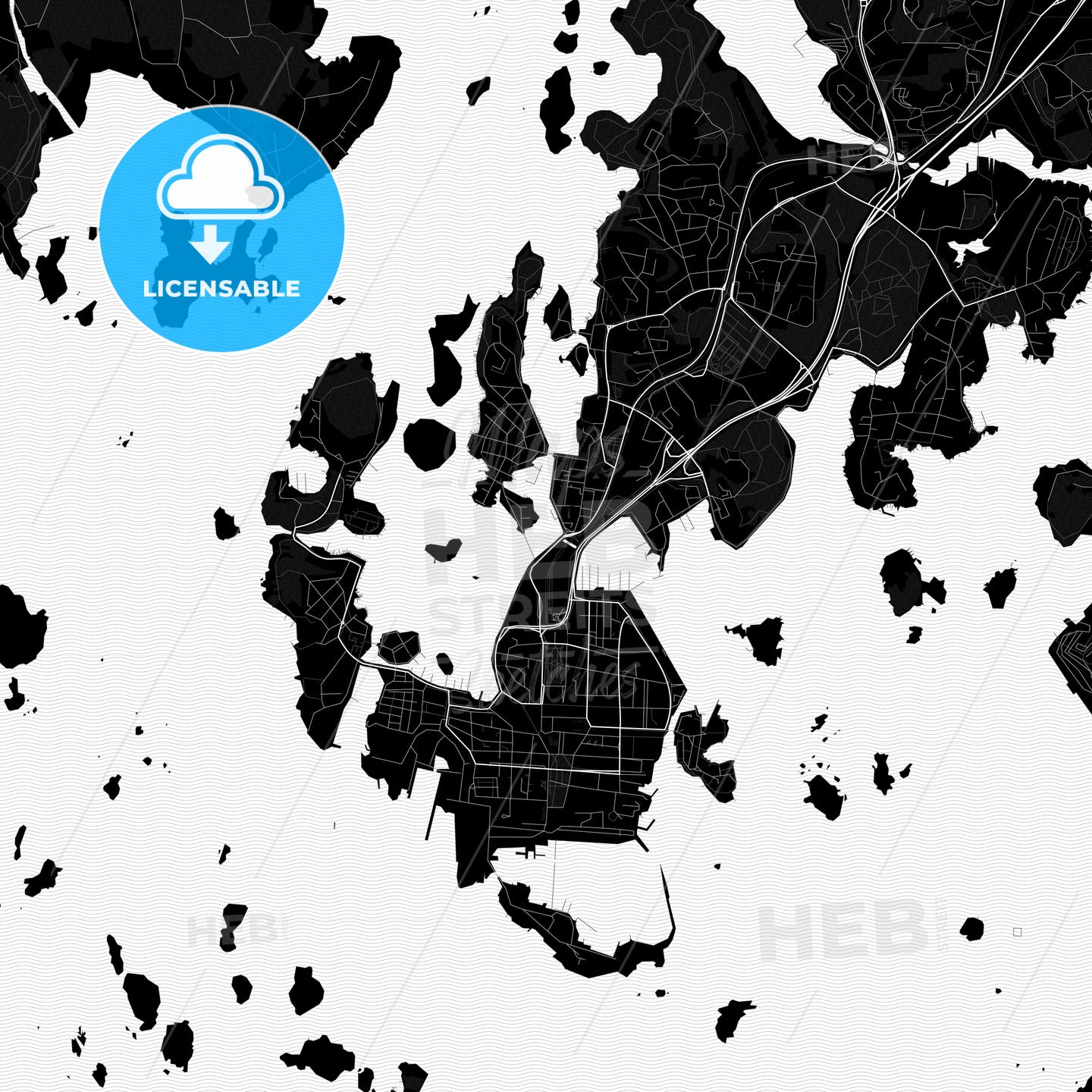 Karlskrona, Sweden PDF map