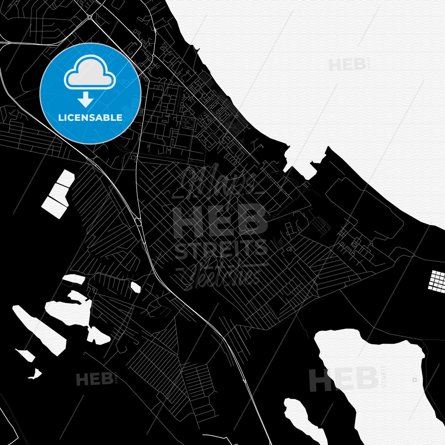 Kaspiysk, Russia PDF map