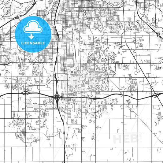 Kentwood, Michigan - Area Map - Light
