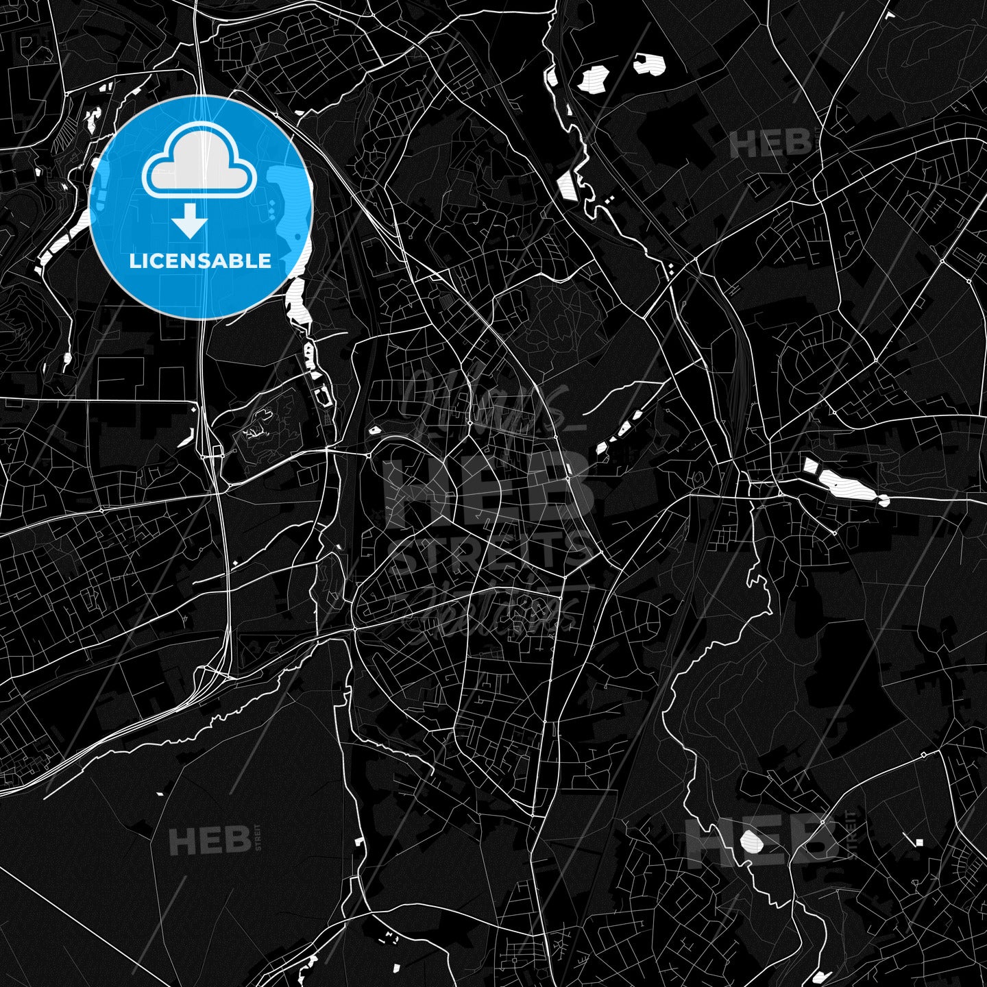 Kerkrade, Netherlands PDF map