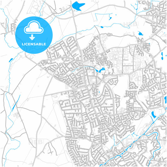 Kingswinford, West Midlands, England, city map with high quality roads.