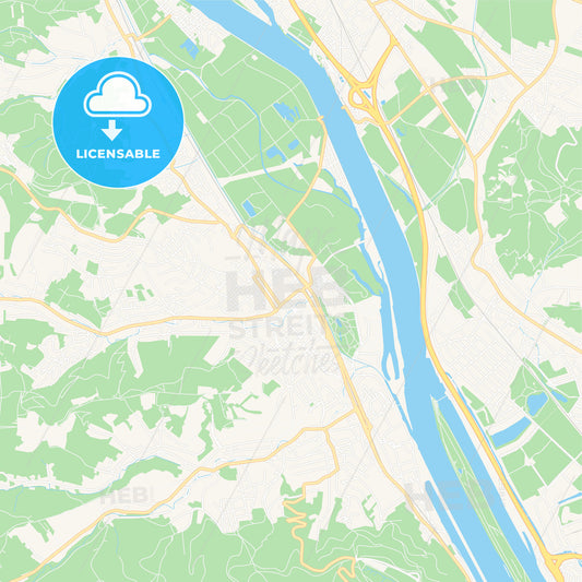 Klosterneuburg, Austria Vector Map - Classic Colors