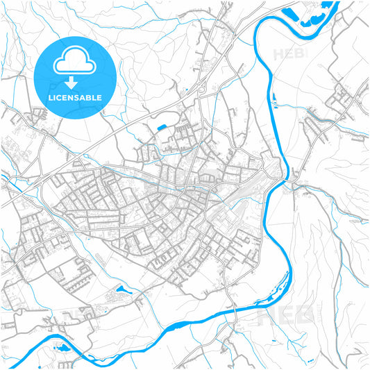 Knittelfeld, Styria, Austria, city map with high quality roads.