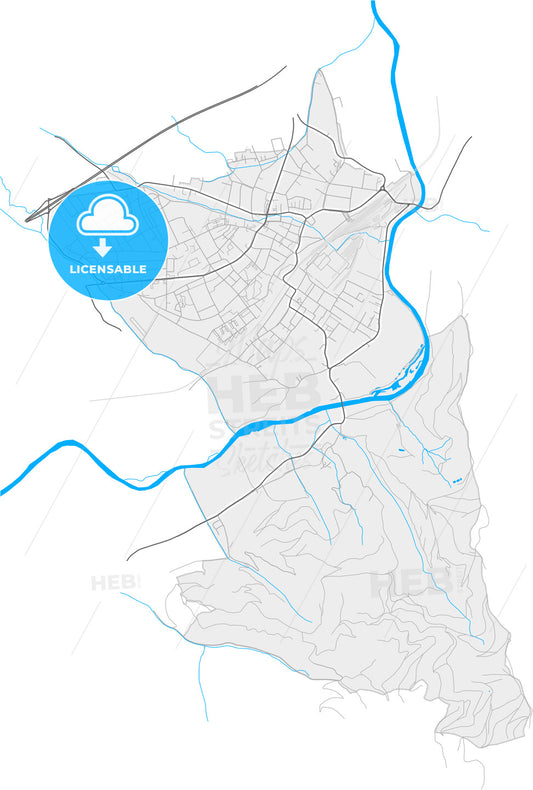 Knittelfeld, Styria, Austria, high quality vector map