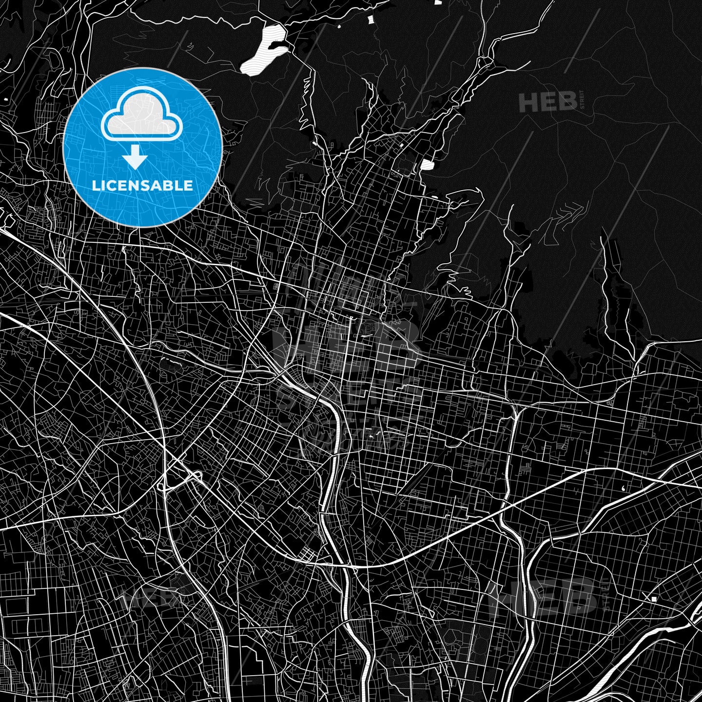 Kōfu, Japan PDF map