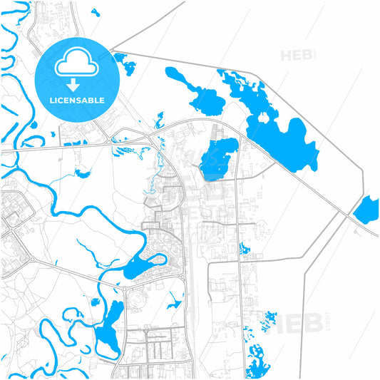 Kogalym, Khanty-Mansi Autonomous Okrug-Yugra, Russia, city map with high quality roads.