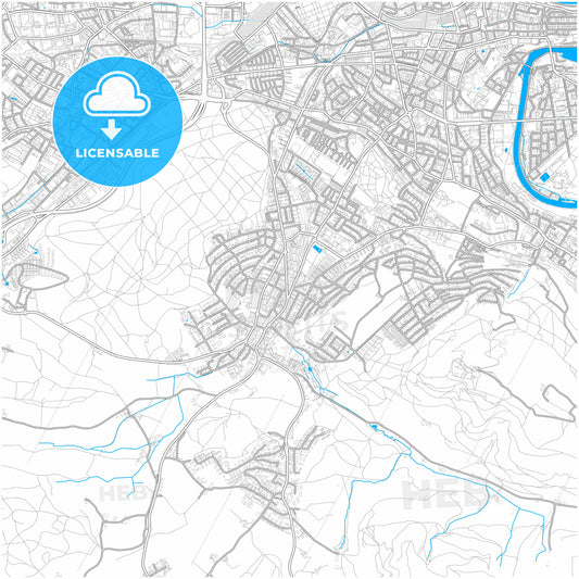 Köniz, Switzerland, city map with high quality roads.