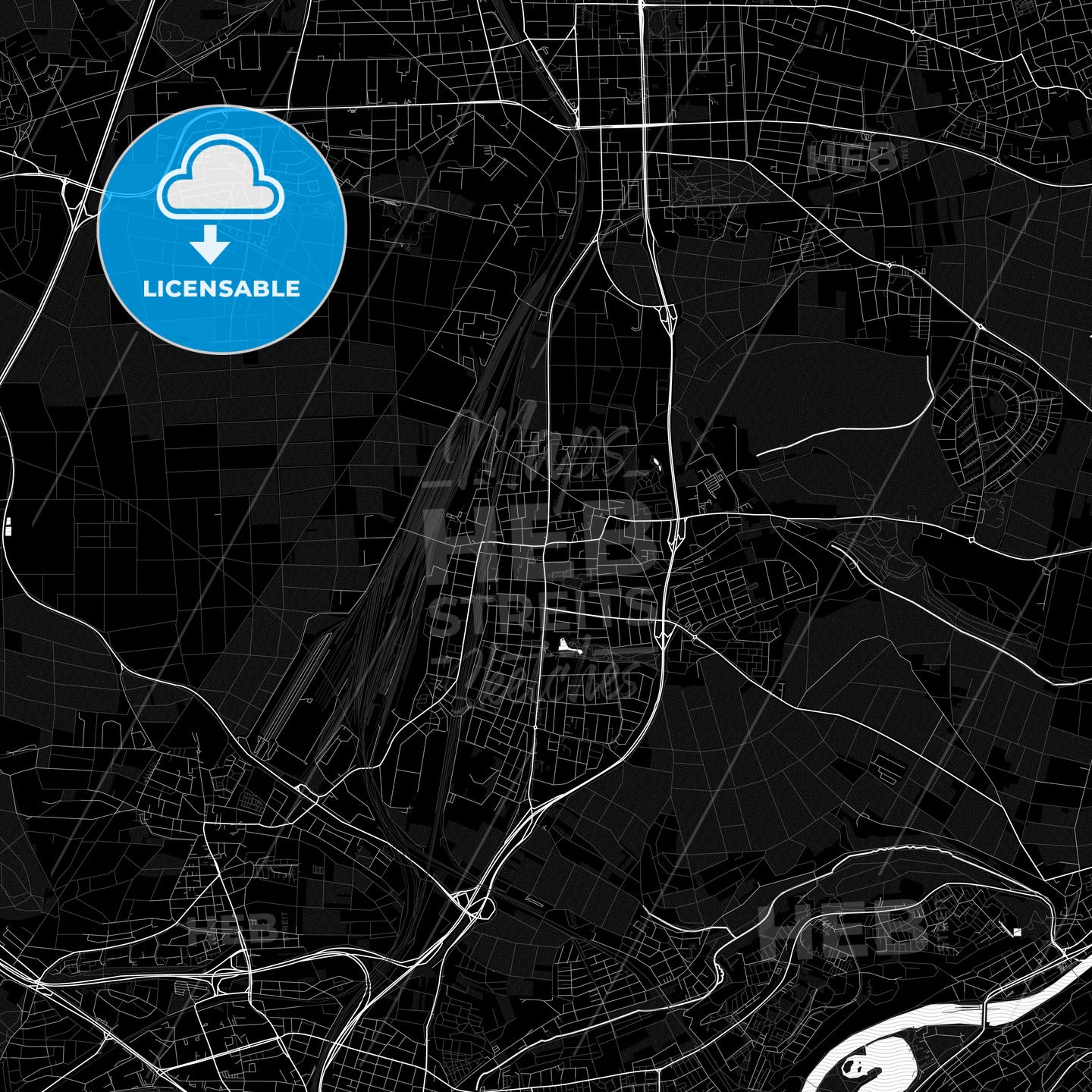 Kornwestheim, Germany PDF map