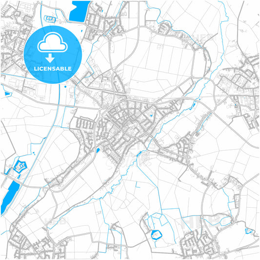 Korschenbroich, North Rhine-Westphalia, Germany, city map with high quality roads.