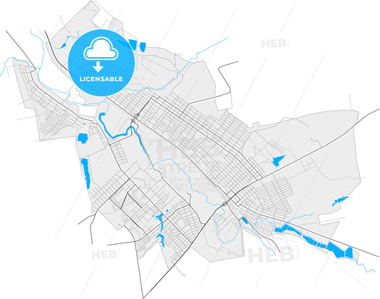 Kostiantynivka, Donetsk Oblast, Ukraine, high quality vector map