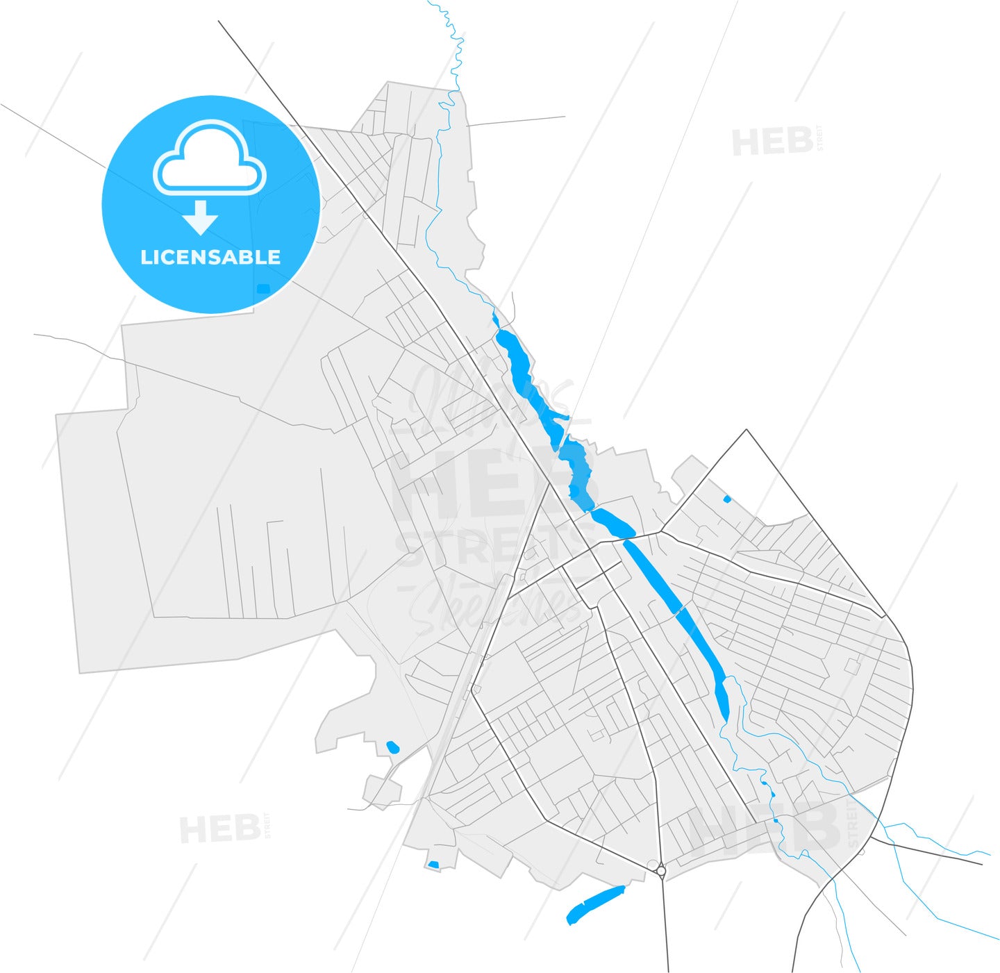 Kostopil, Rivne Oblast, Ukraine, high quality vector map