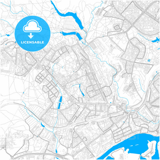 Krasnogorsk, Moscow Oblast, Russia, city map with high quality roads.