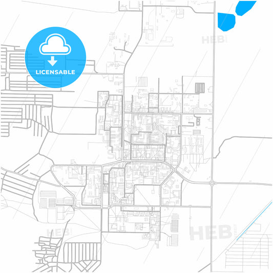 Krasnokamensk, Zabaykalsky Krai, Russia, city map with high quality roads.