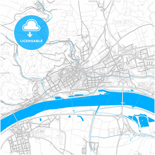 Krems, Lower Austria, Austria, city map with high quality roads.