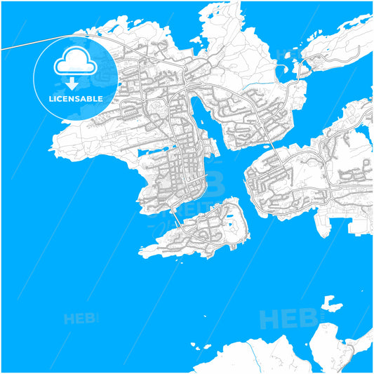 Kristiansund, Møre og Romsdal, Norway, city map with high quality roads.